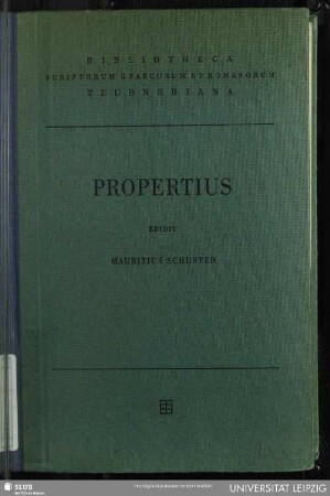 Sex. Propertii Elegiarum libri IV