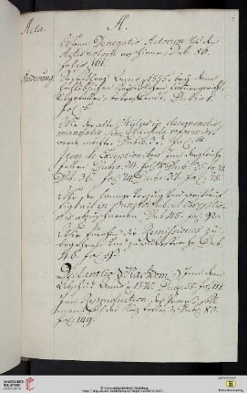 Alphabetisches Register zu den ‚Dubia Cameralia’