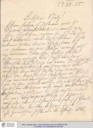Brief vom 14.12.1905