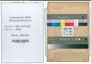 Entnazifizierung Wilhelm Nanko , geb. 30.03.1890 (Bueroleiter)