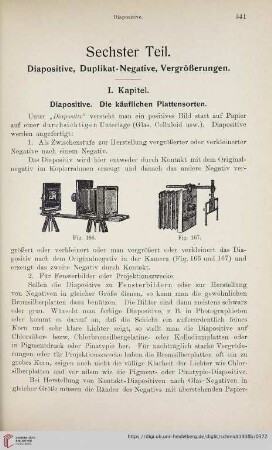 Sechster Teil: Diapositive, Duplikat-Negative, Vergrößerungen