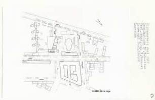 Gemeindehaus St. Sebastian, Berlin-Gesundbrunnen (Diplomarbeit bei Willy Kreuer): Lageplan 1:500