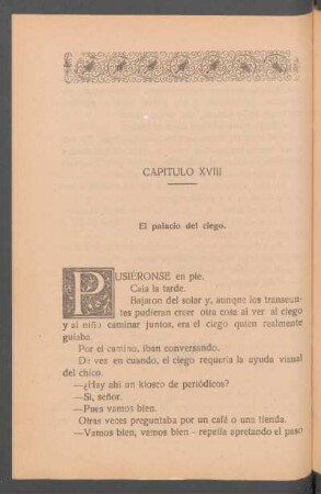 Capítulo XVIII - El palacio del ciego.