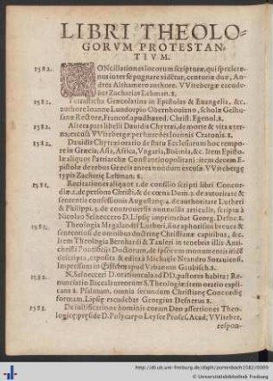 Libri Theologorvm Protestantivm.