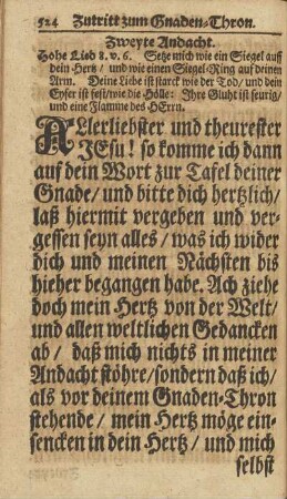 Zweyte Andacht.