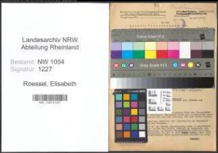 Entnazifizierung Elisabeth Roessel , geb. 27.09.1899 ()