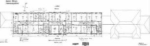 Tübingen Hbf: Empfangsgebäude Verwaltungsgebäude Grundriß 1.Stock, verschiedene Leitung.