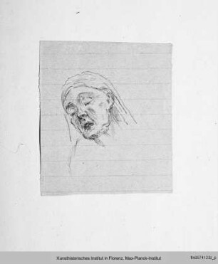 Weiblicher Kopf mit geschlossenen Augen