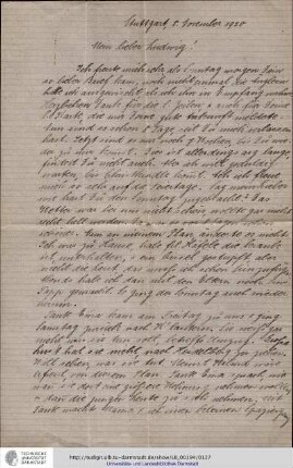 Brief vom 08.11.1920