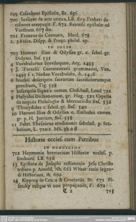 Historia eccles. cum Patribus