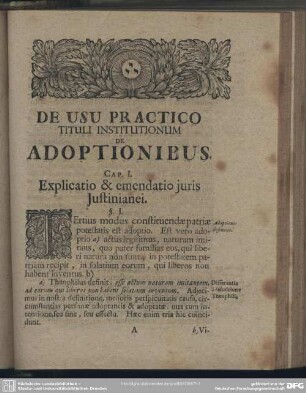 Cap. I. Explicatio & emendatio iuris Iustinianei