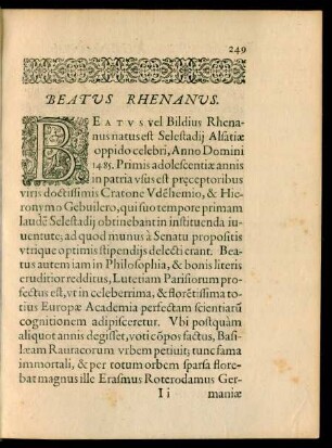 Beatus Rhenanus.
