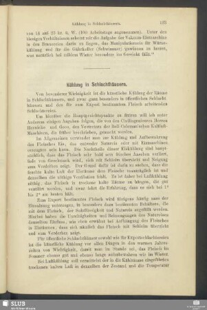 Kühlung in Schlachthäusern