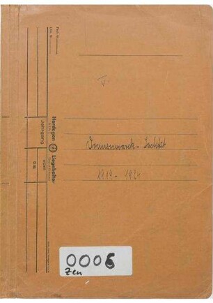 Donnersmarck-Institut 1918-1924