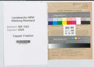 Entnazifizierung Friedrich Cappell , geb. 08.11.1897 (Polizeibeamter)