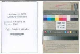 Entnazifizierung Friedrich Wilhelm Opitz , geb. 25.12.1896 (Polizist)