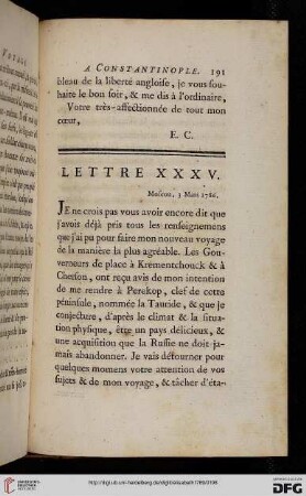 Lettre XXXV