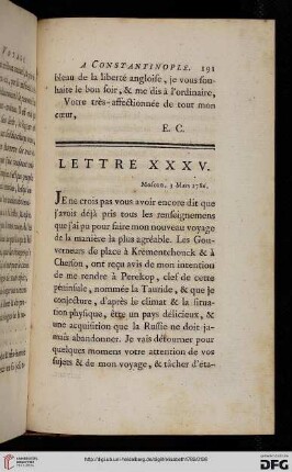 Lettre XXXV