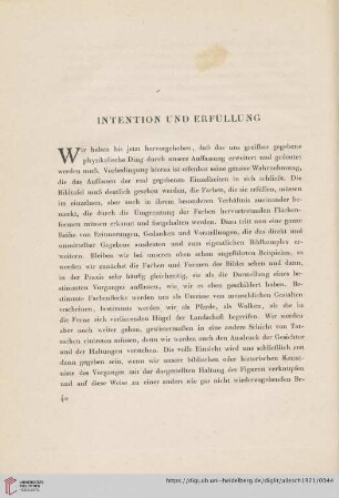 Intention und Erfüllung