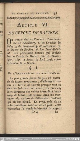 Article VI. Du Cercle De Baviere