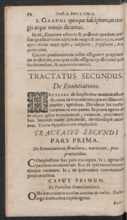 Pars Prima. De Enuntiationis structura, varietate, proprietatibus