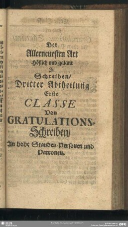 Der Allerneuesten Art Höflich und Galant zu Schreiben - [Dritte Abtheilung]