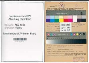 Entnazifizierung Wilhelm Franz Muehlenbrock , geb. 28.12.1907 (Angestellter)