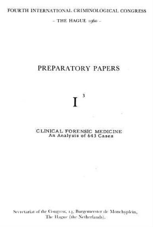 0-12b, Clinical forensic medicine. An Analysis of 643 Cases