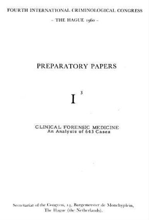 0-12b, Clinical forensic medicine. An Analysis of 643 Cases
