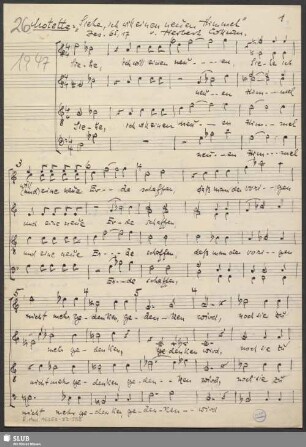 Siehe ich will einen neuen Himmel - E.Mus.15350-ZZ-596 : Coro