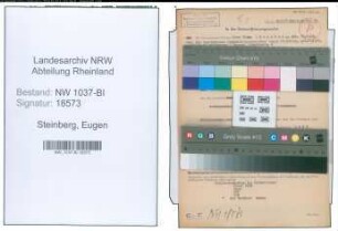 Entnazifizierung Eugen Steinberg , geb. 01.04.1891 (Buergermeister)
