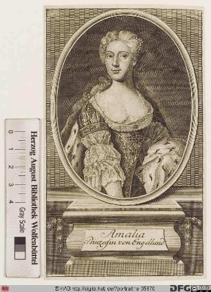 Bildnis Amalia Sophia Eleonora, kgl. Prinzessin von Großbritannien u. Irland