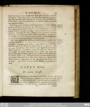 Caput XVIII. De morte Christi.