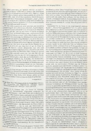 197-199 [Rezension] Wrege, Hans-Theo, Wirkungsgeschichte des Evangeliums