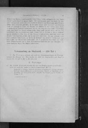 Versammlung zu Stralsund. - 1370 Mai 1.