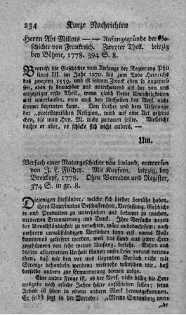 Versuch einer Naturgeschichte von Livland.