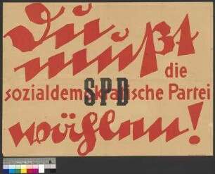 Wahlplakat der SPD zur Reichstagswahl am 6. Juni 1920