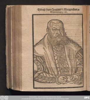 [Eine Predigt/ ubern tödtlichen abgang Ioachimi II. Marggraff. zu Brandenb.]