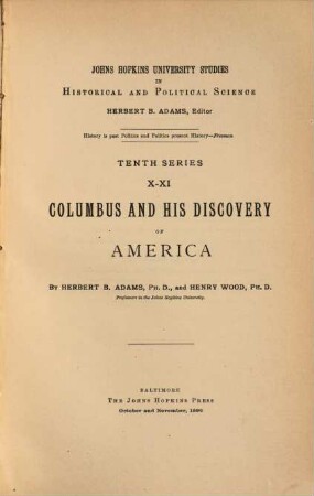 Columbus and his discovery of America