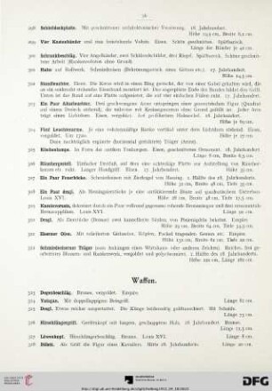 Waffen (Nr. 313-341)