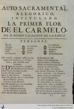 La primer Flor del Carmelo.