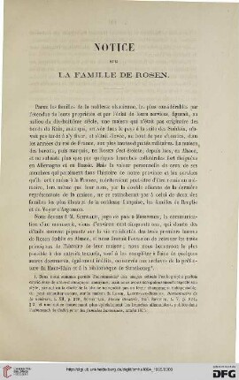 2.Ser. 3.1864/65: Notice sur la famille de Rosen