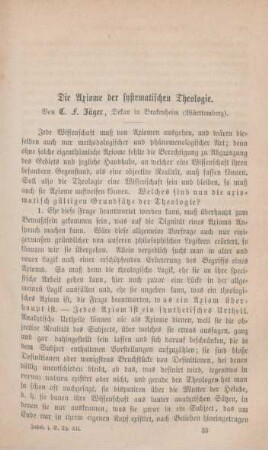 499-536 Die Axiome der systematischen Theologie