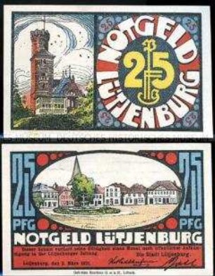 Lütjenburg 25 Pfennig, Notgeldserie