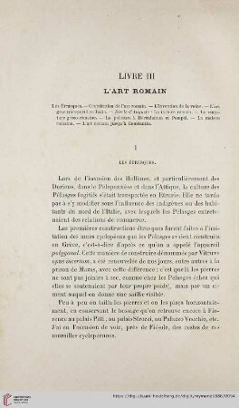 Livre III: L´art romain