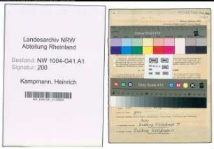 Entnazifizierung Heinrich Kampmann , geb. 04.06.1912 (Polizeibeamter)