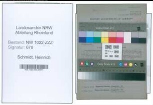 Entnazifizierung Heinrich Schmidt , geb. 10.11.1894 (Maler)