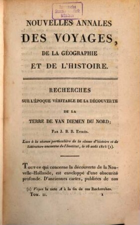 Nouvelles annales des voyages. 2, 2. 1819