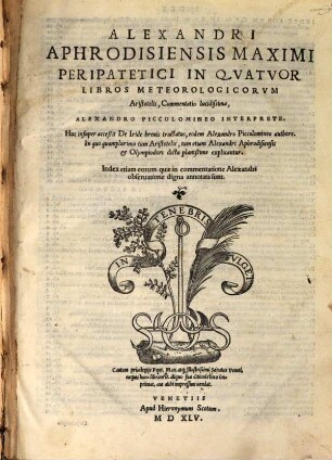 In quatuor libros meteorologicorum Aristotelis commentatio