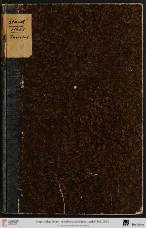 Verzeichniss der öffentlich ausgestellten Kunst-Gegenstände des Städel'schen Kunst-Instituts : =